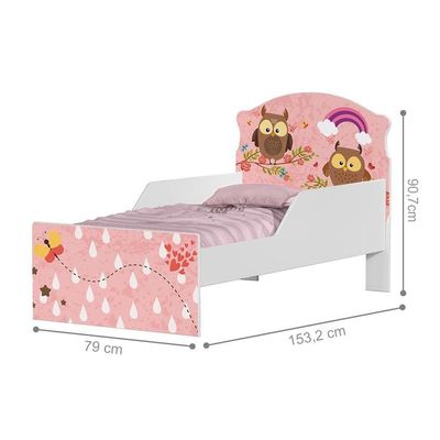 Mini Cama Corujinhas E Borboletas Com Colchão