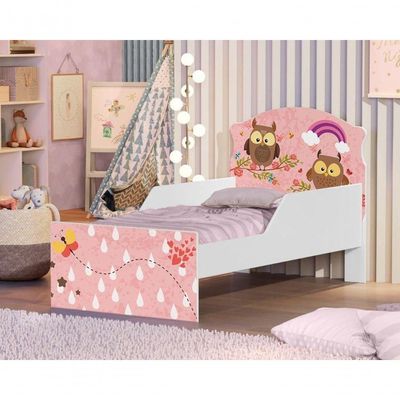 Mini Cama Corujinhas E Borboletas Com Colchão
