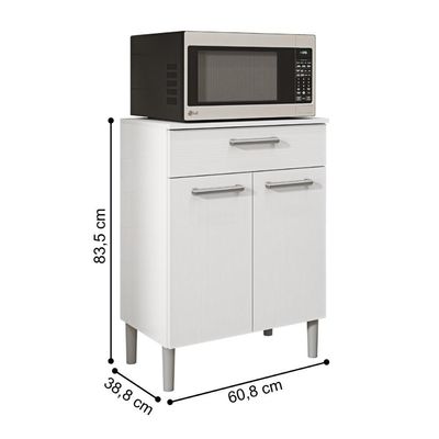 Balcão De Cozinha Para Microondas Valência Branco