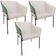 Kit 3 Cadeiras Para Sala de Jantar Estar Living Olívia L02 Linho Cru Couríssimo Verde - Lyam Decor