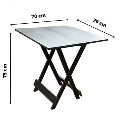 Conjunto Mesa Dobrável Com 4 Cadeiras Preto Estofado Vermelho