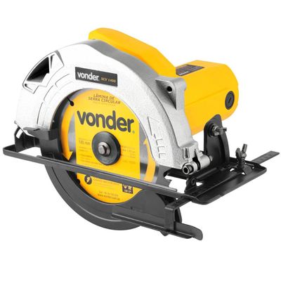 Serra Circular 71/4" Elétrica Vonder 127V 1.400W Corte de Madeira Esquadria