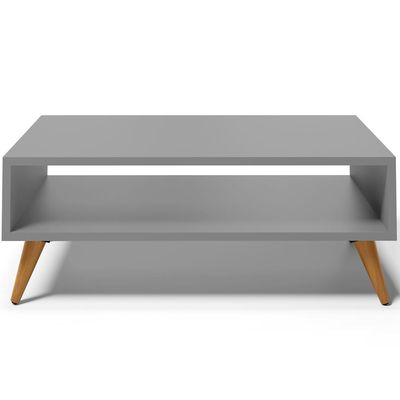 Kit Aparador com Mesa de Centro Mônaco Pés Palito L03 Cinza - Lyam Decor