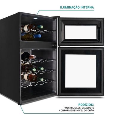 Adega Philco 69L PAD24DZ Display Digital 24 Garrafas Bivolt