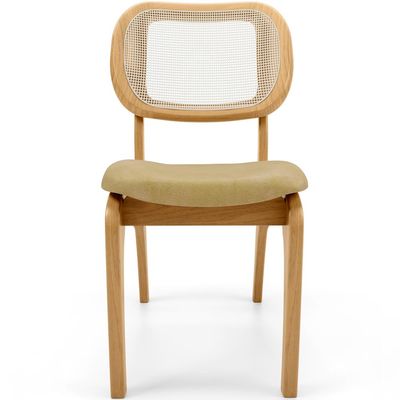 Cadeira Para Sala de Jantar Cozinha Estofada e Tela Mariah L02 Couríssimo Fendi - Lyam Decor