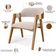 Cadeira Para Sala de Jantar e Estar Living Estofada Suran L02 Suede Bege - Lyam