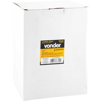Lixeira Redonda 5l Inox Vonder