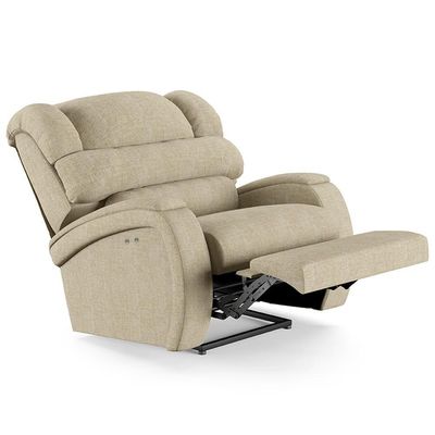 Poltrona Do Papai Reclinável Kalie Power Touch Massagem Fh9 Linho Bege - Mpozenato