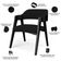 Kit 4 Cadeiras Sala de Jantar Estar Living Estofada Suran L02 Preto Suede Preto - Lyam Decor