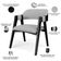 Kit 2 Cadeiras Sala de Jantar Estar Living Estofada Suran L02 Preto Linho Cinza - Lyam Decor
