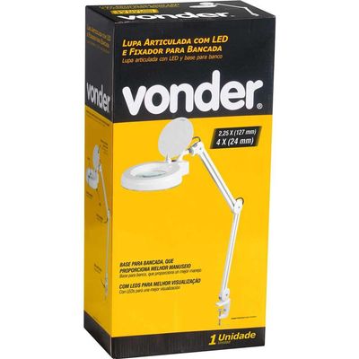 Lupa Artic.2,25x Led C/fixador P/banc Vonder