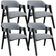 Kit 4 Cadeiras Sala de Jantar Estar Living Estofada Suran L02 Preto Bouclê Cinza - Lyam Decor