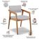 Kit 06 Cadeiras Para Sala de Jantar Estar Living Giorgia B04 Linho Cinza - Lyam Decor