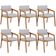 Kit 06 Cadeiras Para Sala de Jantar Estar Living Giorgia B04 Linho Cinza - Lyam Decor