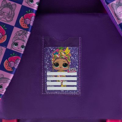 Mochila Escolar Infantil Feminina com Rodinhas LOL Premium Roxa U / Roxo