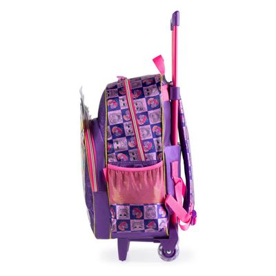 Mochila Escolar Infantil Feminina com Rodinhas LOL Premium Roxa U / Roxo