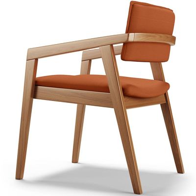 Cadeira Para Sala de Jantar Estar Living Giorgia B04 Tecido Terracota - Lyam Decor