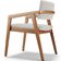 Cadeira Para Sala de Jantar Estar Living Giorgia B04 Bouclê Cru - Lyam Decor