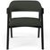 Cadeira Para Sala de Jantar Estar Living Estofada Suran L02 Preto Linho Verde Musgo - Lyam Decor