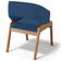 Kit 04 Cadeiras de Jantar e Estar Living Estofada Lince L02 Suede Azul Marinho - Lyam Decor