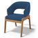 Kit 04 Cadeiras de Jantar e Estar Living Estofada Lince L02 Suede Azul Marinho - Lyam Decor