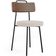 Kit 06 Cadeiras Decorativas Estofada Sala Jantar Barcelona L02 Couríssimo Marrom Linho Bege - Lyam