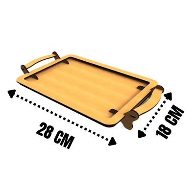Bandeja Com Suporte Lateral Em Mdf