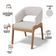 Kit 06 Cadeiras de Jantar e Estar Living Estofada Lince L02 Linho Bege - Lyam Decor