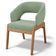 Kit 06 Cadeiras de Jantar e Estar Living Estofada Lince L02 Bouclê Oliva - Lyam Decor