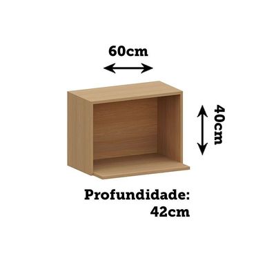 Nicho Micro-ondas 60cm Lumina Luciane Móveis Freijó