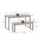 Mesa De Jantar Com 2 Bancos Estilo Industrial Tub  Snow / Est.preta