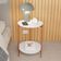 Mesa De Apoio Lateral Morada Branco/bronze