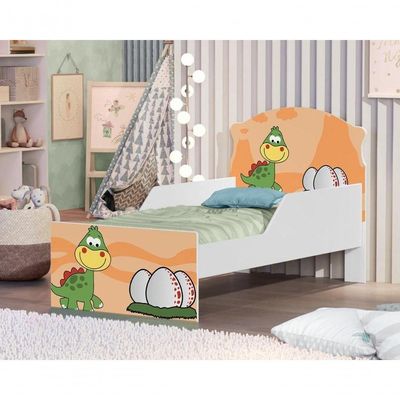 Mini Cama Dinossauro Bebê Com Colchão