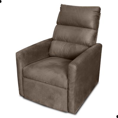 Poltrona Reclinável Do Papai Taty Suede Marrom