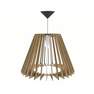 Luminária Teto Tipo Pendente Eldorado Mdf - Completa - Marrom