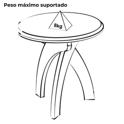 Mesa De Apoio Para Sala De Estar 51x50 Cm Arly Off White Pinho