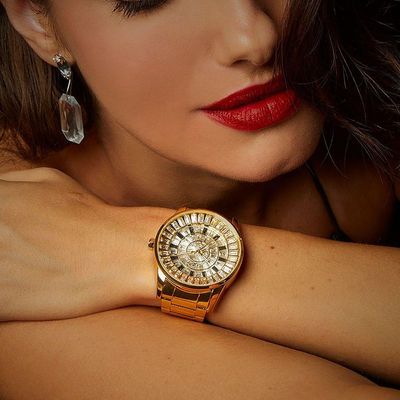 Relógio Euro Feminino Stones Dourado - Euy121f6aa-4k Euy121f6aa-4k