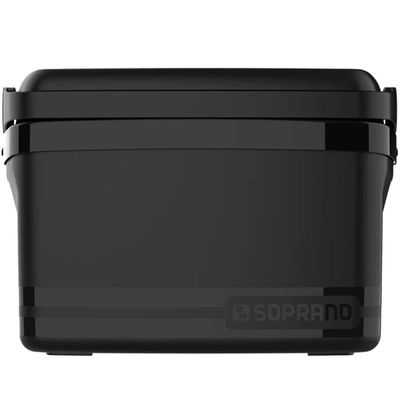 Caixa Térmica Soprano 12L Preta com Alça Retrátil Porta Copos Bebidas Geladas Camping Praia