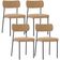 Kit 04 Cadeiras Decorativa Para Sala De Jantar Melina L02 Bouclê Mostarda - Lyam Decor