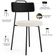 Kit 04 Cadeiras Decorativa Estofada Sala De Jantar Barcelona L02 Couríssimo Preto Linho Cru - Lyam