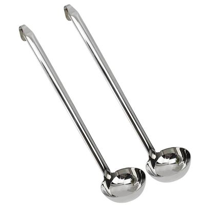 Conjunto 2 Concha Grande 46cm Inox Profissional Weck Buffet Servir Restaurantes Molhos Sopas Feijão