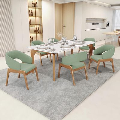 Kit 02 Cadeiras de Jantar e Estar Living Estofada Lince L02 Bouclê Oliva - Lyam Decor