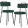 Kit 02 Cadeiras Decorativas Estofada Para Sala De Jantar Barcelona L02 Bouclê Verde - Lyam Decor