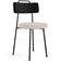 Cadeira Decorativa Estofada Para Sala De Jantar Barcelona L02 Couríssimo Preto Linho Bege - Lyam