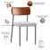 Kit 08 Cadeiras Estofadas Para Sala De Jantar Melina L02 Couríssimo Camel Bouclê Cinza - Lyam Decor