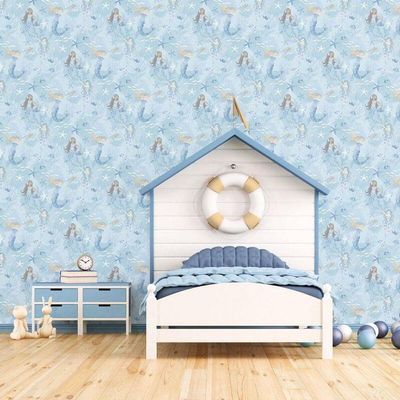 Papel De Parede Sereias - G78388 Azul E Gliter Tiny Tots 2 - G78388