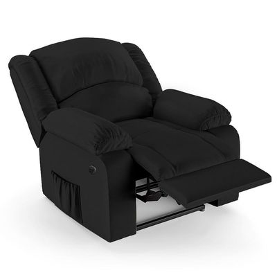 Poltrona Do Papai Reclinável Pietra Power Elétrica Fh9 Pu Preto - Mpozenato