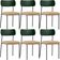 Kit 06 Cadeiras Para Sala De Jantar Melina L02 Facto Verde Musgo Linho Bege Escuro - Lyam Decor