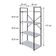 Estante C/04 Prateleiras 118x60x33cm Yon Branco Tx/est.preta Branco Tx/est.preta