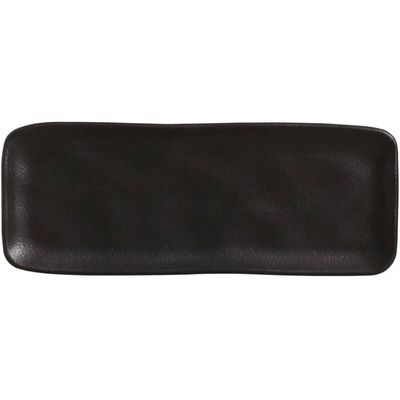 Kit 40 Travessas 33x13cm Cerâmica Preto Fosco Hygge Sushi Restaurante Buffet Porto Brasil